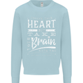 Take Your Heart With You Slogan Kids Sweatshirt Jumper Light Blue