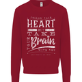 Take Your Heart With You Slogan Kids Sweatshirt Jumper Red