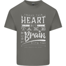 Take Your Heart With You Slogan Kids T-Shirt Childrens Charcoal