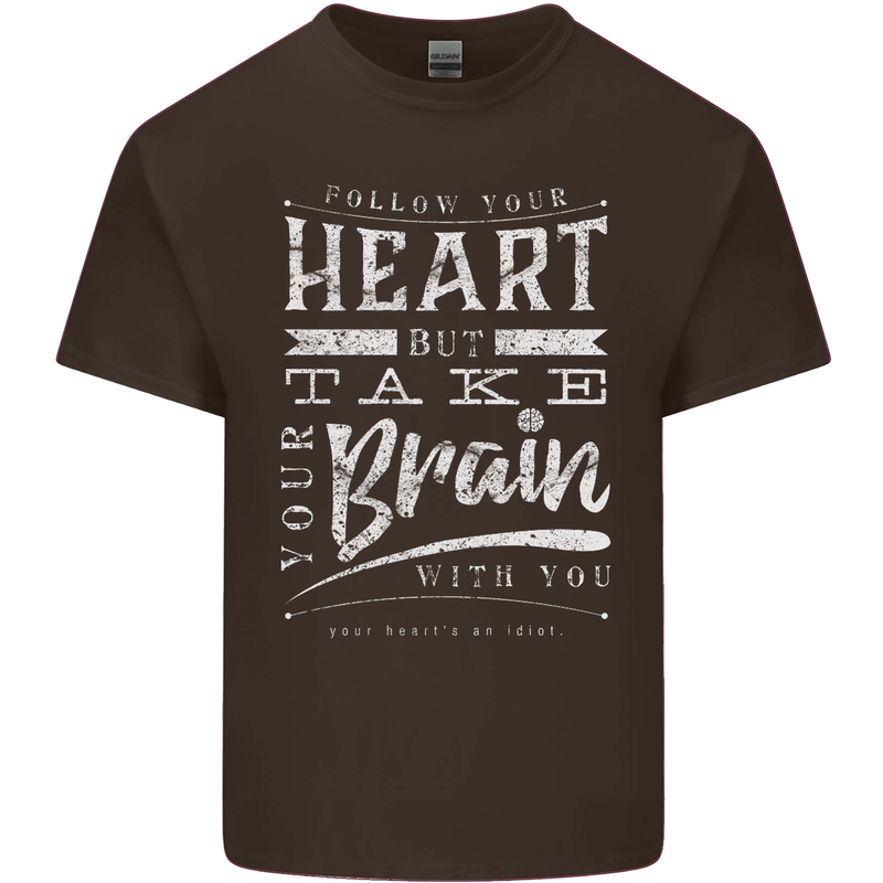Take Your Heart With You Slogan Kids T-Shirt Childrens Chocolate