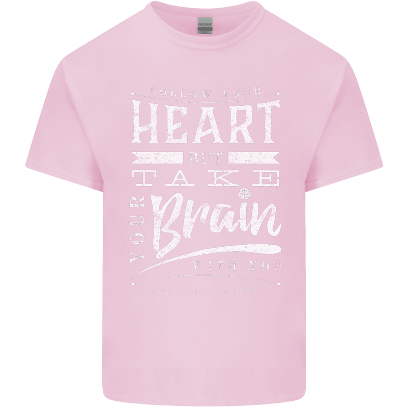 Take Your Heart With You Slogan Kids T-Shirt Childrens Light Pink