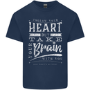 Take Your Heart With You Slogan Kids T-Shirt Childrens Navy Blue
