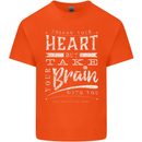 Take Your Heart With You Slogan Kids T-Shirt Childrens Orange