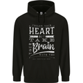 Take Your Heart With You Slogan Mens 80% Cotton Hoodie Black