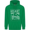 Take Your Heart With You Slogan Mens 80% Cotton Hoodie Irish Green