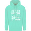 Take Your Heart With You Slogan Mens 80% Cotton Hoodie Peppermint