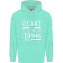 Take Your Heart With You Slogan Mens 80% Cotton Hoodie Peppermint