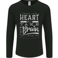 Take Your Heart With You Slogan Mens Long Sleeve T-Shirt Black