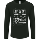Take Your Heart With You Slogan Mens Long Sleeve T-Shirt Black