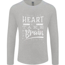 Take Your Heart With You Slogan Mens Long Sleeve T-Shirt Sports Grey