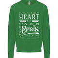 Take Your Heart With You Slogan Mens Sweatshirt Jumper Irish Green