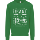 Take Your Heart With You Slogan Mens Sweatshirt Jumper Irish Green