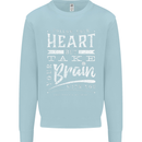 Take Your Heart With You Slogan Mens Sweatshirt Jumper Light Blue