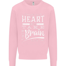 Take Your Heart With You Slogan Mens Sweatshirt Jumper Light Pink