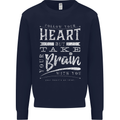 Take Your Heart With You Slogan Mens Sweatshirt Jumper Navy Blue