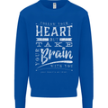 Take Your Heart With You Slogan Mens Sweatshirt Jumper Royal Blue