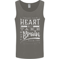 Take Your Heart With You Slogan Mens Vest Tank Top Charcoal