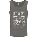 Take Your Heart With You Slogan Mens Vest Tank Top Charcoal