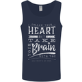 Take Your Heart With You Slogan Mens Vest Tank Top Navy Blue