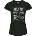 Take Your Heart With You Slogan Womens Petite Cut T-Shirt Black