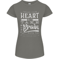 Take Your Heart With You Slogan Womens Petite Cut T-Shirt Charcoal