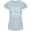 Take Your Heart With You Slogan Womens Petite Cut T-Shirt Light Blue