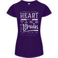 Take Your Heart With You Slogan Womens Petite Cut T-Shirt Purple