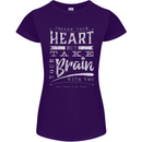 Take Your Heart With You Slogan Womens Petite Cut T-Shirt Purple
