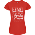 Take Your Heart With You Slogan Womens Petite Cut T-Shirt Red