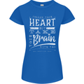Take Your Heart With You Slogan Womens Petite Cut T-Shirt Royal Blue