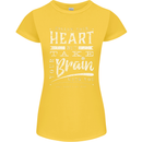 Take Your Heart With You Slogan Womens Petite Cut T-Shirt Yellow