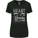 Take Your Heart With You Slogan Womens Wider Cut T-Shirt Black