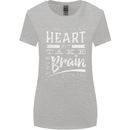 Take Your Heart With You Slogan Womens Wider Cut T-Shirt Sports Grey