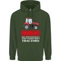 Talking About Tractors Funny Farmer Farm Childrens Kids Hoodie Forest Green