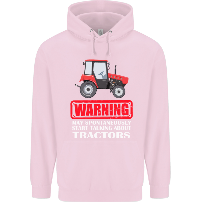 Talking About Tractors Funny Farmer Farm Childrens Kids Hoodie Light Pink