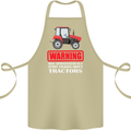 Talking About Tractors Funny Farmer Farm Cotton Apron 100% Organic Khaki