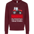 Talking About Tractors Funny Farmer Farm Kids Sweatshirt Jumper Maroon