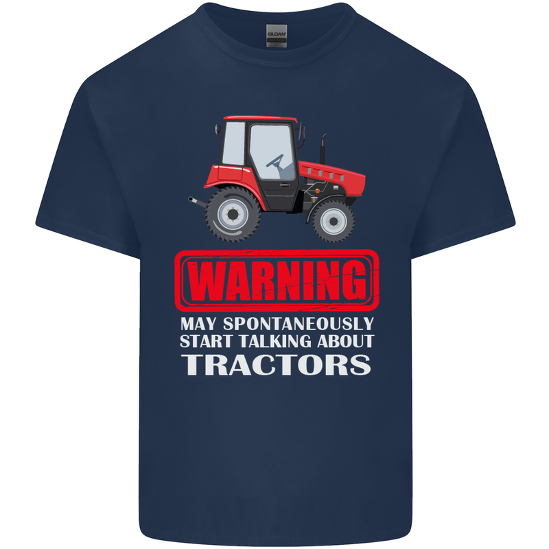 Talking About Tractors Funny Farmer Farm Kids T-Shirt Childrens Navy Blue