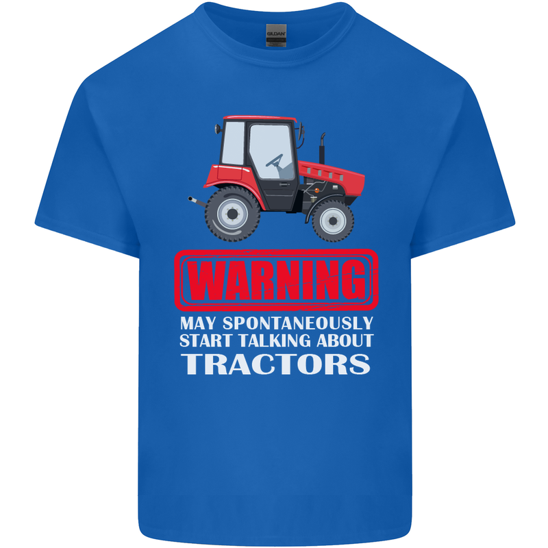 Talking About Tractors Funny Farmer Farm Kids T-Shirt Childrens Royal Blue