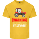 Talking About Tractors Funny Farmer Farm Kids T-Shirt Childrens Yellow