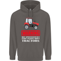 Talking About Tractors Funny Farmer Farm Mens 80% Cotton Hoodie Charcoal