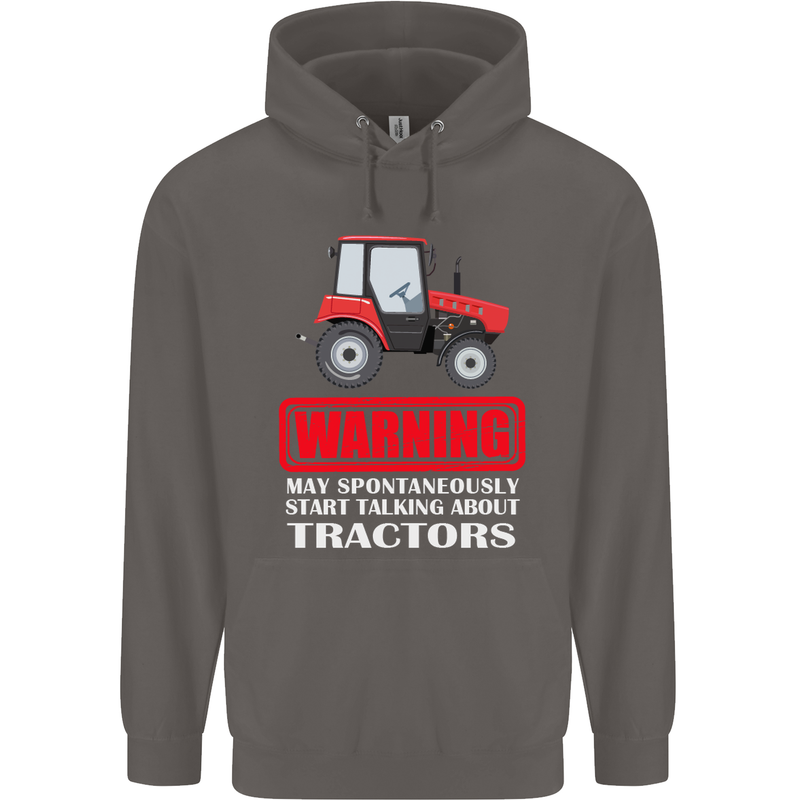 Talking About Tractors Funny Farmer Farm Mens 80% Cotton Hoodie Charcoal
