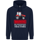 Talking About Tractors Funny Farmer Farm Mens 80% Cotton Hoodie Navy Blue