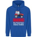 Talking About Tractors Funny Farmer Farm Mens 80% Cotton Hoodie Royal Blue