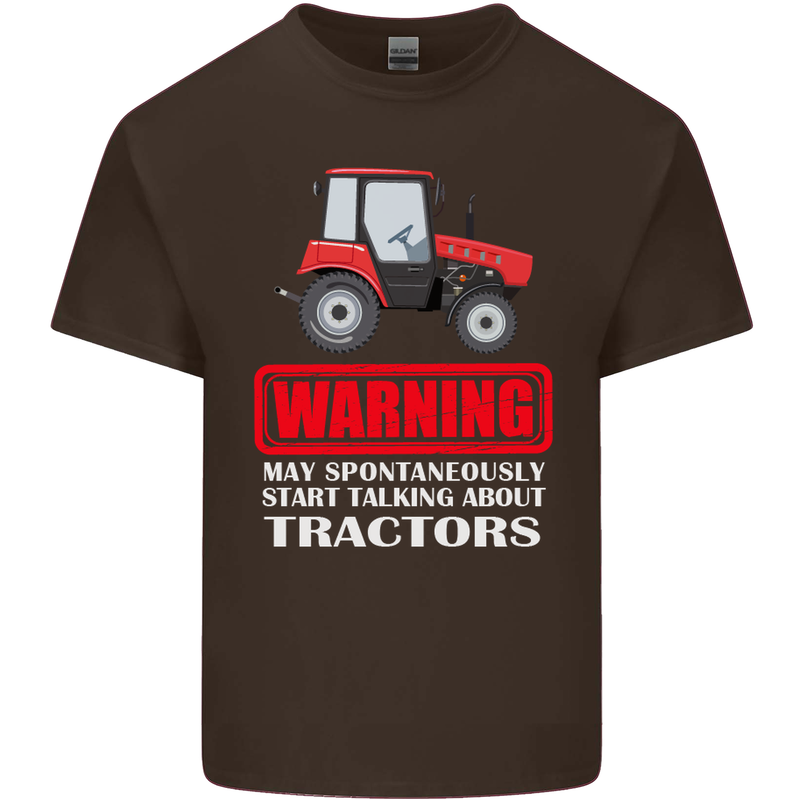 Talking About Tractors Funny Farmer Farm Mens Cotton T-Shirt Tee Top Dark Chocolate