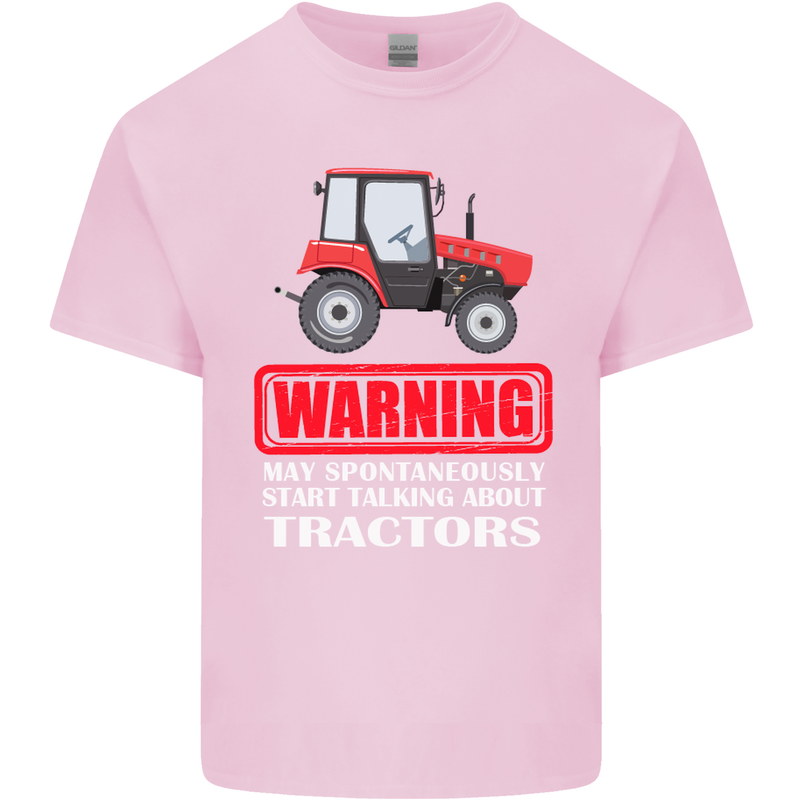 Talking About Tractors Funny Farmer Farm Mens Cotton T-Shirt Tee Top Light Pink