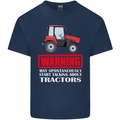 Talking About Tractors Funny Farmer Farm Mens Cotton T-Shirt Tee Top Navy Blue