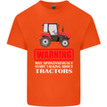 Talking About Tractors Funny Farmer Farm Mens Cotton T-Shirt Tee Top Orange