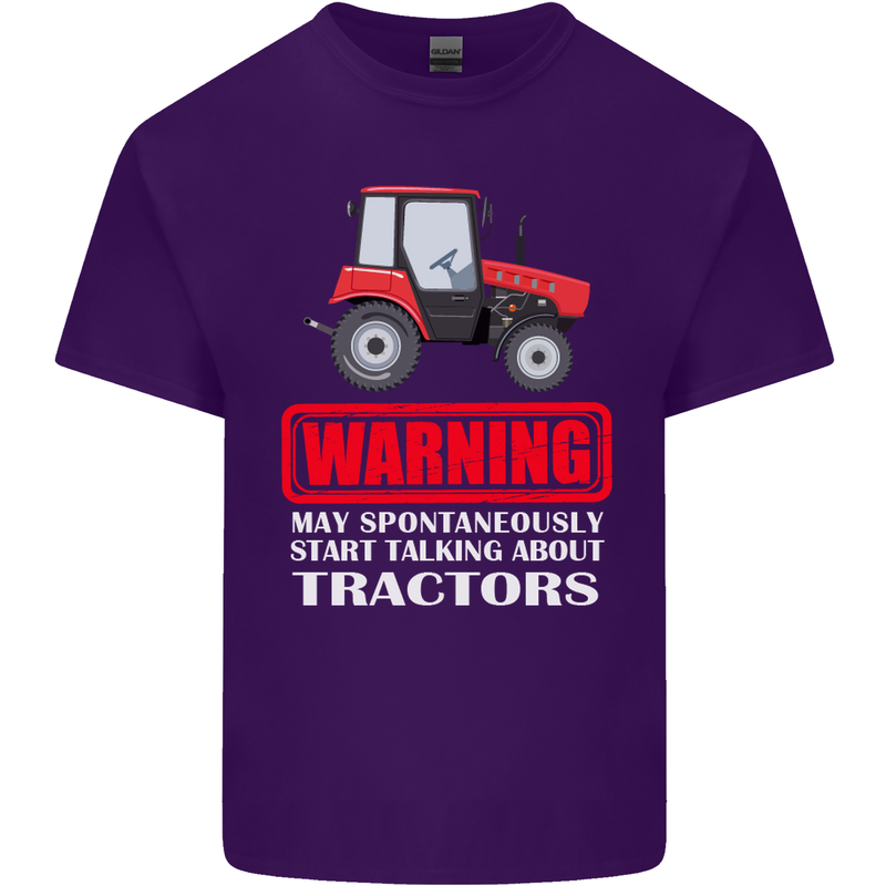 Talking About Tractors Funny Farmer Farm Mens Cotton T-Shirt Tee Top Purple