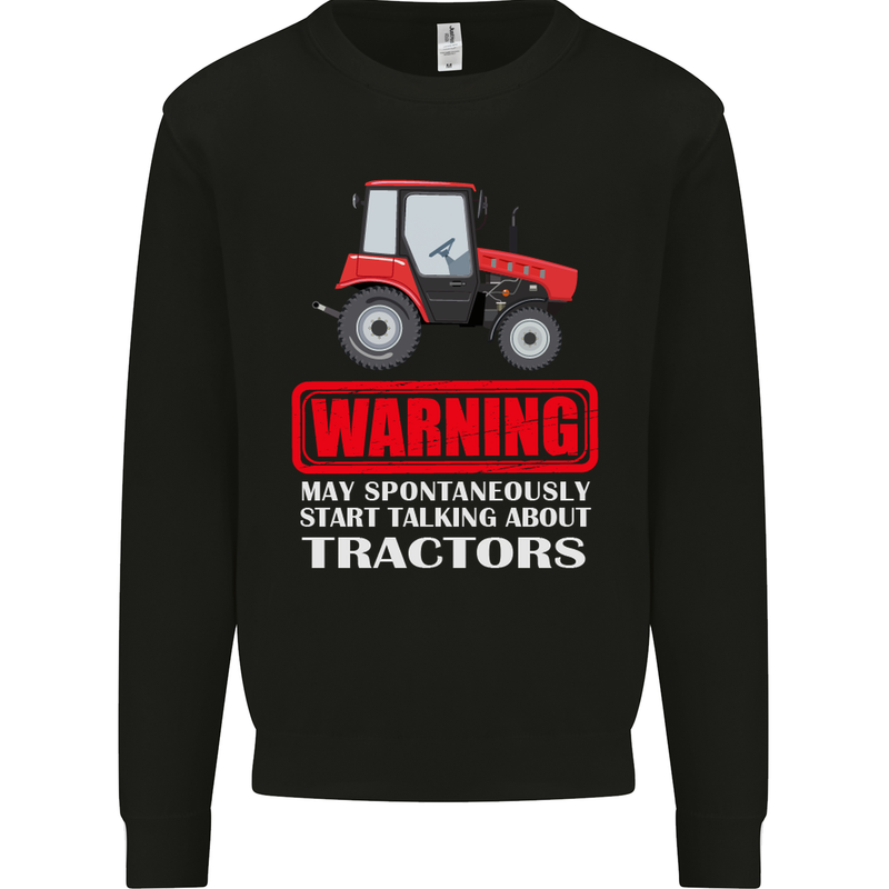 Talking About Tractors Funny Farmer Farm Mens Sweatshirt Jumper Black